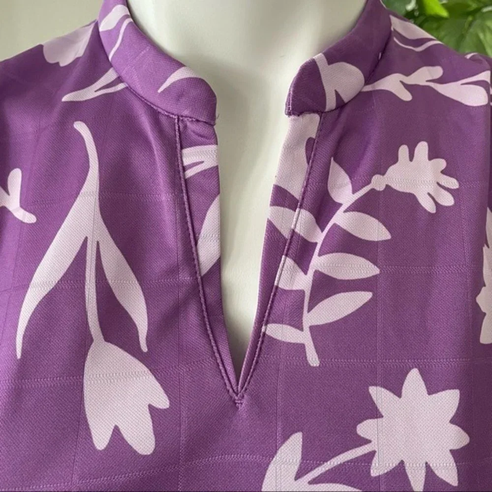 Nike Women's Breathe Floral Printed Sleeveless Polo Size M